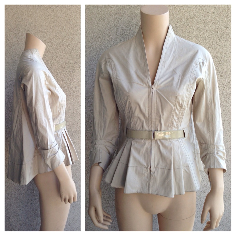 Byron Lars Swing Top with Patent Leather Belt